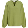 Damen Musselin-Bluse in Unifarben