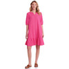Damen Musselin-Kleid in Unifarben