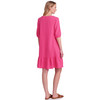 Damen Musselin-Kleid in Unifarben