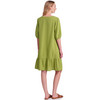 Damen Musselin-Kleid in Unifarben
