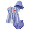 Newborn Musselin-Set Kleid, Shorts und Hut