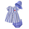 Mousseline jurk, short en hoed voor baby’s