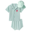 Baby Set aus Musselin-Hemd, Shorts und Hut