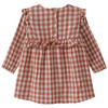 Babyjurk van mousseline met ruitenpatroon