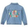 Kinder Jeansjacke mit Buchstaben-Applikation