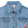 Kinder Jeansjacke mit Buchstaben-Applikation
