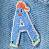 Kinder Jeansjacke mit Buchstaben-Applikation