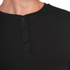 Herren T-Shirt mit Serafino-Ausschnitt 