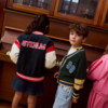 Mädchen College-Jacke mit Backprint