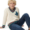 Jungen Strickpullover im College-Style