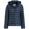 Damen Soft-Daunenjacke mit Kapuze dunkelblau