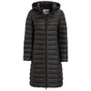 Damen Soft-Daunenmantel mit Kapuze schwarz