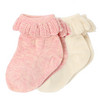 2 Paar Newborn Socken mit Rüschen