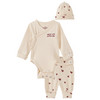 Newborn Set mit Wickelbody, Hose und Mütze