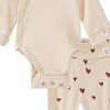 Newborn Set mit Wickelbody, Hose und Mütze