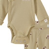 Newborn Set mit Wickelbody, Hose und Mütze