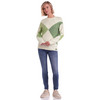Damen Strickpullover mit Rautenmuster
