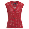 Gebreid damesvest met ajourpatroon