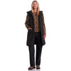 Dames lang vest met capuchon