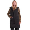 Dames lang vest met capuchon