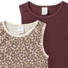 2 babyvestjes met geribbelde structuur