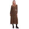 Maxi-jurk voor dames met luipaardpatroon