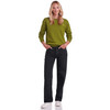 Damen Straight-Jeans mit weitem Bein