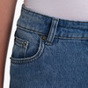 Damen Straight-Jeans mit weitem Bein