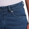 Damen Straight-Jeans mit weitem Bein