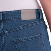Damen Straight-Jeans mit weitem Bein