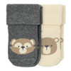 2 Paar Newborn Frottee-Socken mit Bär-Motiven