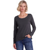3 Damen Langarmshirts in Unifarben