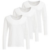 3 Damen Langarmshirts in Unifarben