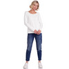 3 Damen Langarmshirts in Unifarben