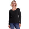 3 Damen Langarmshirts in Unifarben