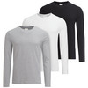 3 Herren Langarmshirts im Basic-Look