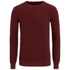 Herren Pullover mit Rundhalsausschnitt dunkelrot