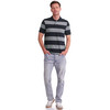 Herren Poloshirt mit breiten Streifen