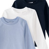 3 Baby Langarmshirts in Unifarben