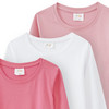 3 Mädchen Langarmshirts in Unifarben