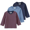 3 baby shirts met lange mouwen in basic look