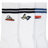 3 Paar Peanuts Socken mit Stickerei