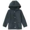 Wollen babyvest met omgeslagen boorden blauwgrijs