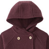 Wollen babyjas met capuchon