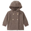 Wollen babyjas met capuchon