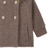 Wollen babyjas met capuchon