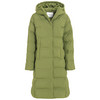 Dames puffermantel met capuchon groen