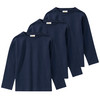 3 Kinder Langarmshirts im Basic-Look