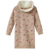 Mädchen Sweatkleid mit Allover-Muster beige