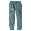 Jungen Thermo-Cordhose im Cargo-Style dunkeltürkis
